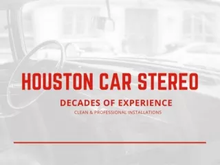 Car stereo repair Houston