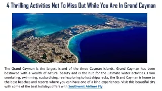 4 thrilling activities not to miss out while