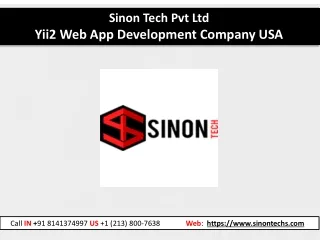 Yii2 Web App Development Company USA - Sinon Tech