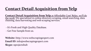 contact detail acquisition from yelp