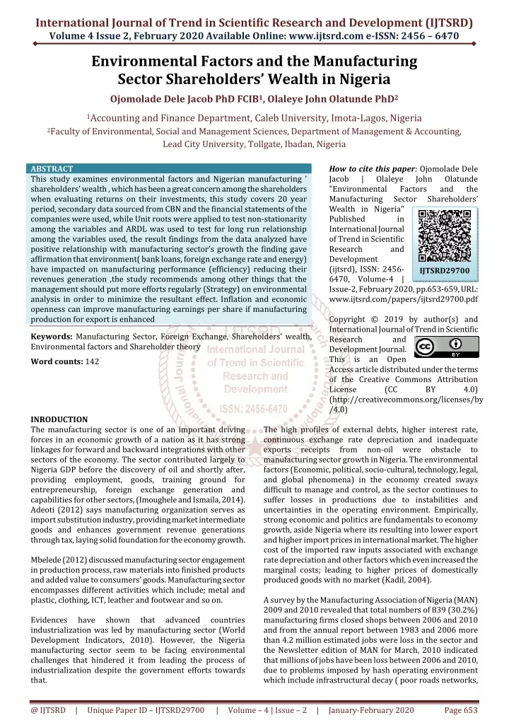 international journal of trend in scientific