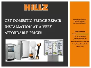 Get Domestic Fridge Repair installation at a very affordable price!!