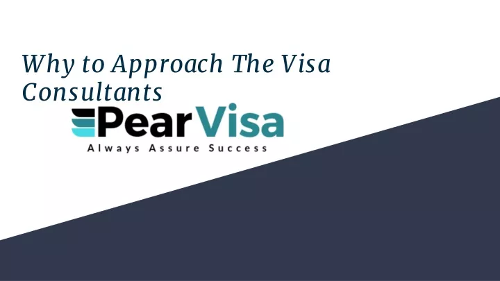 why to approach the visa consultants