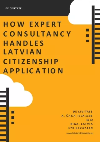 How Expert Consultancy Handles Latvian Citizenship Application