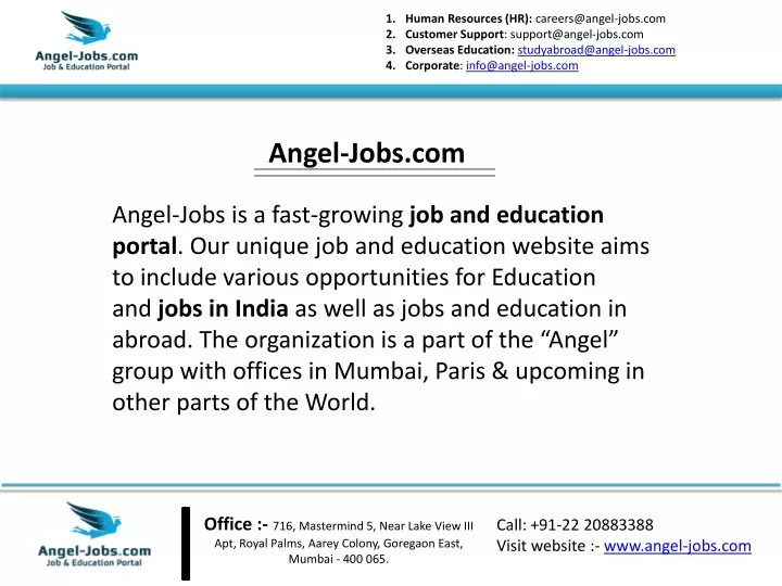 human resources hr careers@angel jobs
