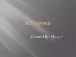INTEGERS - slide 1