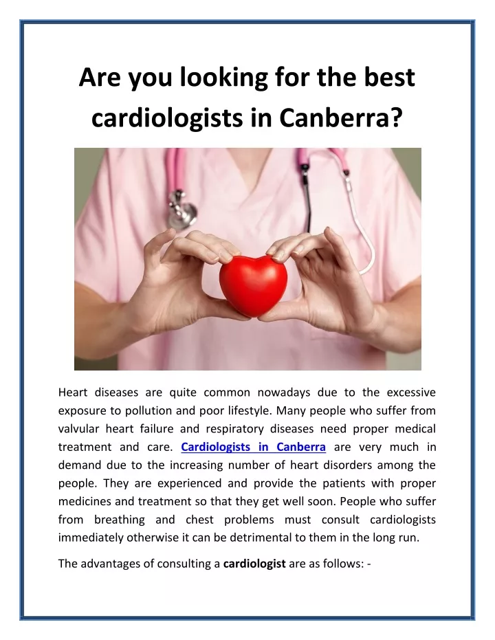 are you looking for the best cardiologists
