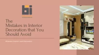 the mistakes in interior decoration that