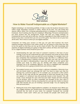 How to Make Yourself Indispensable as a Digital Marketer?