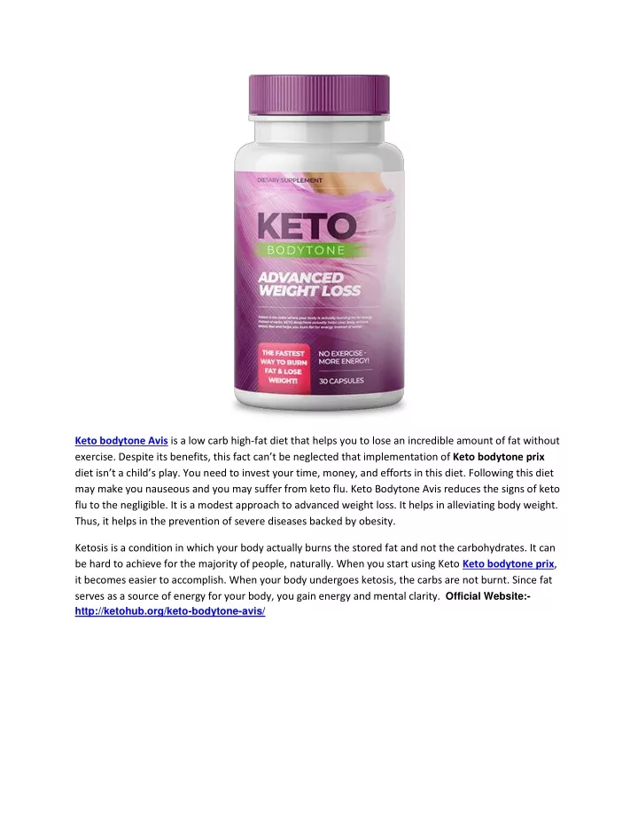 keto bodytone avis is a low carb high fat diet