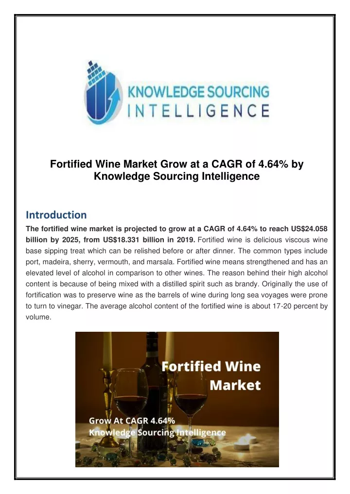 fortified wine market grow at a cagr