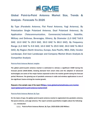 global point to point antenna market size trends
