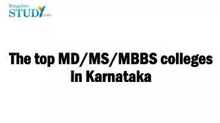 the top md ms mbbs colleges in karnataka