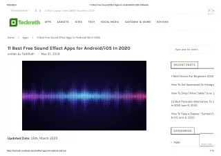 Best Apps For Sound Effect For 2020