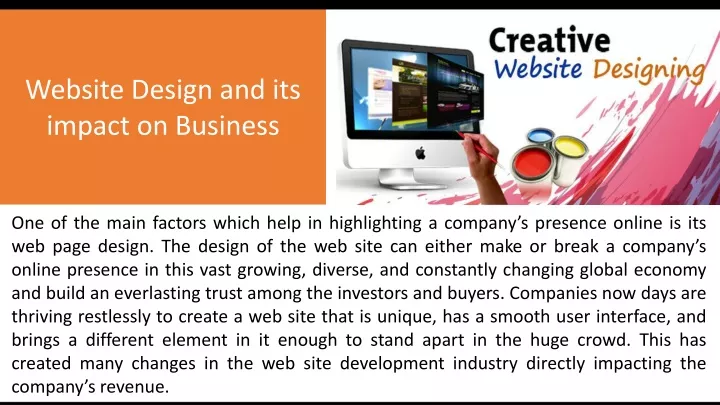 website design and its impact on business
