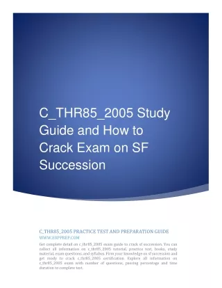 c thr85 2005 study guide and how to crack exam