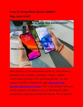 how to setup new device safely avg com retail