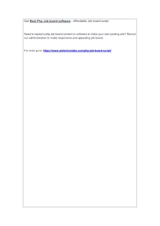 get best php job board software affordable