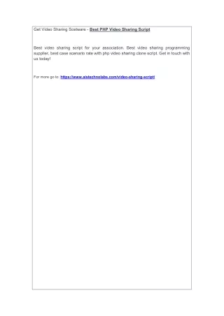 get video sharing sostware best php video sharing