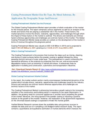 coating pretreatment market size by type by metal