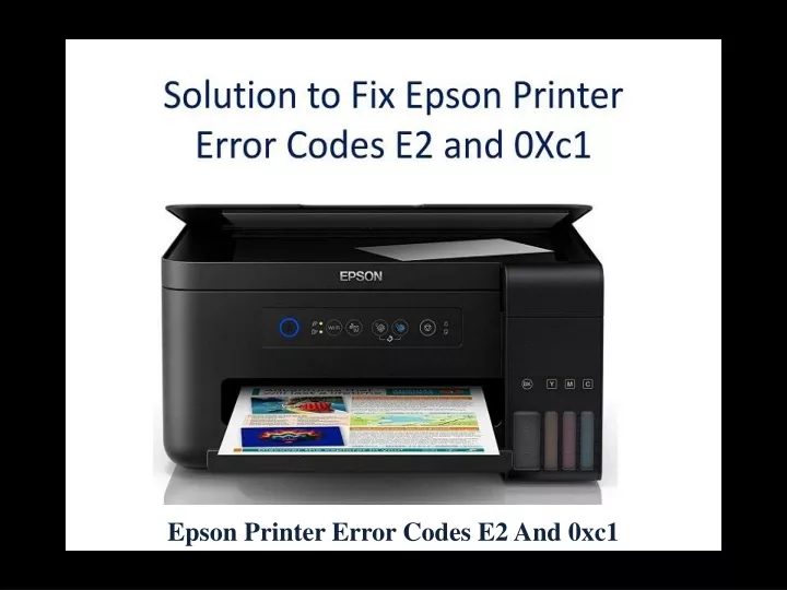 epson printer error codes e2 and 0xc1