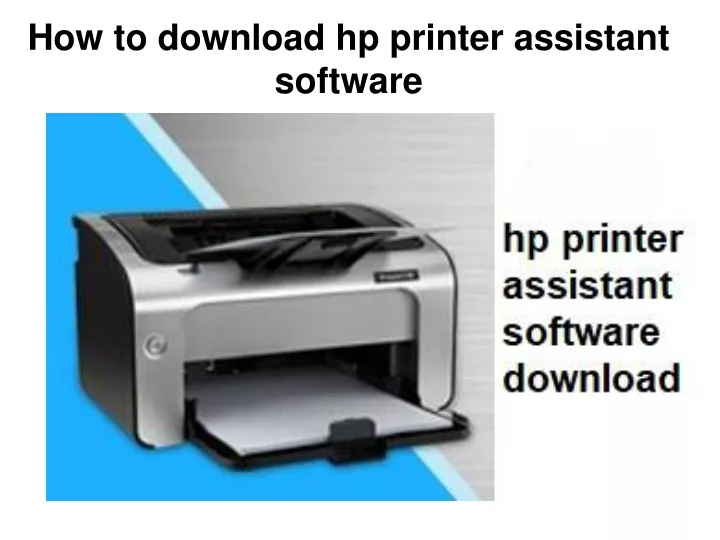 how to download hp printer assistant software