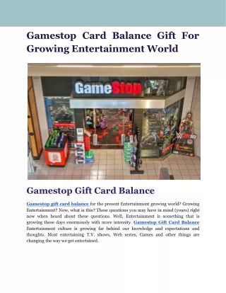 Check My Gamestop Gift Card Balance | Gamestop Balance