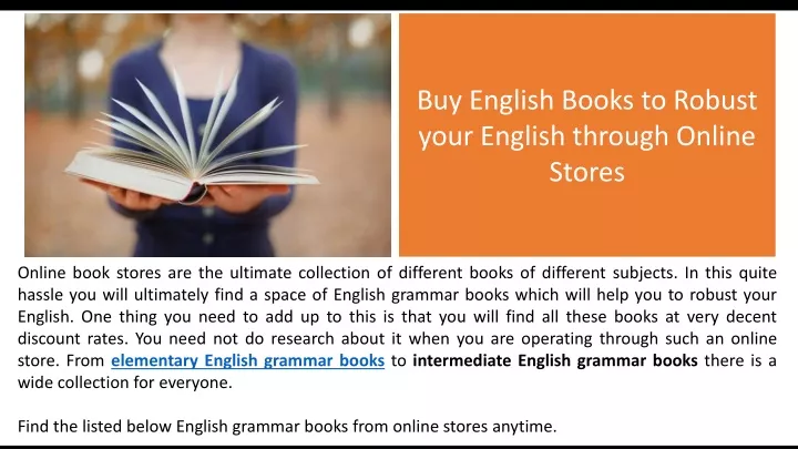buy english books to robust your english through