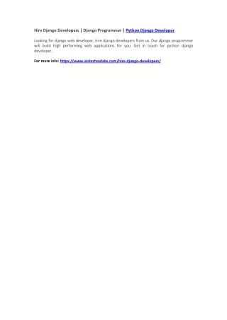 hire django developers django programmer python
