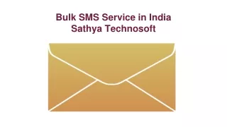 Bulk SMS Service in India | Sathya Technosoft