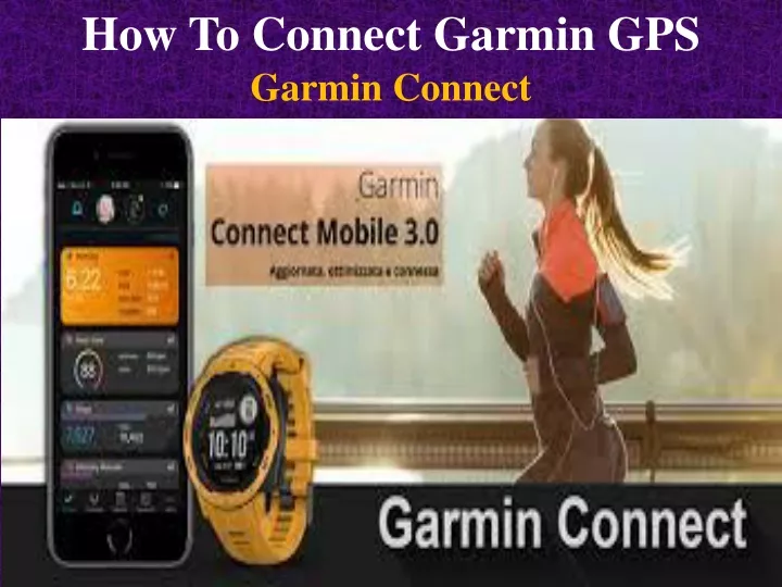 how to connect garmin gps