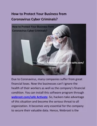 how to protect your business from coronavirus