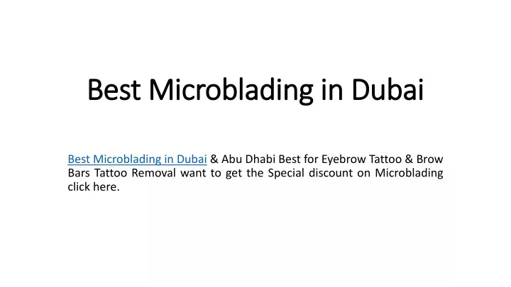 best microblading in dubai