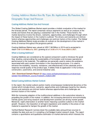 coating additives market size by type