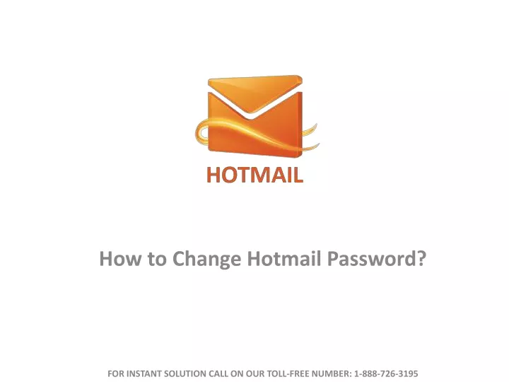 how to change hotmail password