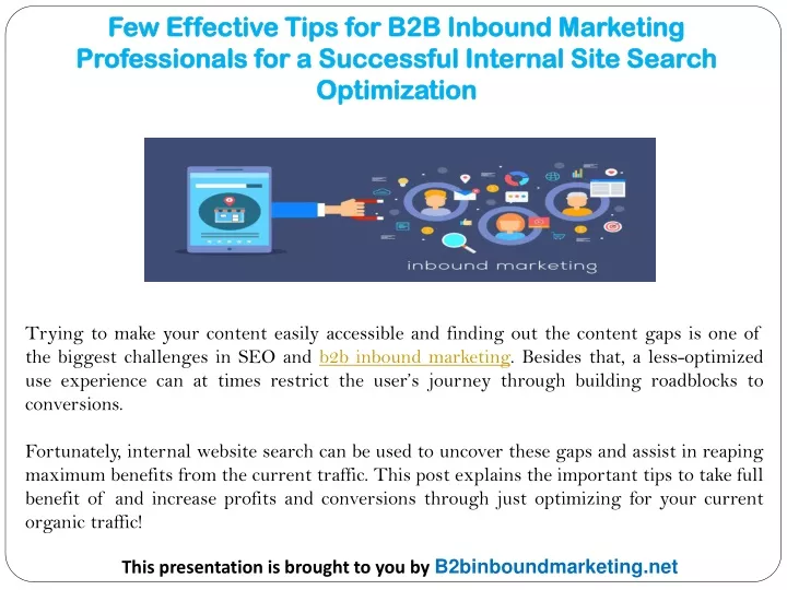 few effective tips for b2b inbound marketing