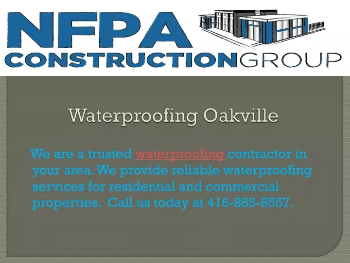 waterproofing oakville