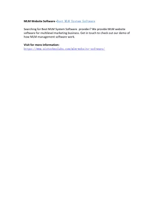 mlm website software best