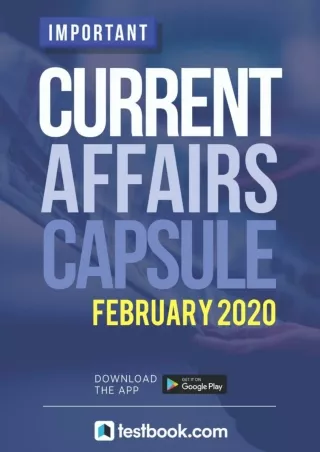Currentt Affairs February Monthly Capsule