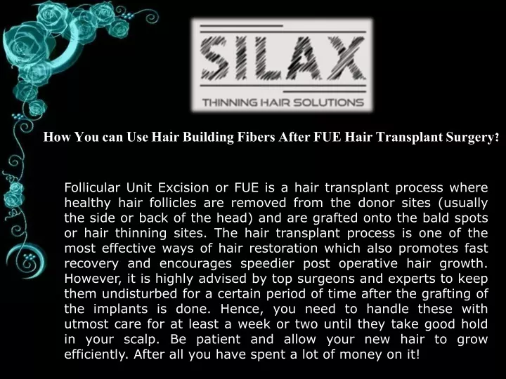 how you can use hair building fibers after