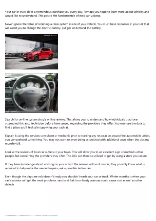 your car or truck does a tremendous purchase