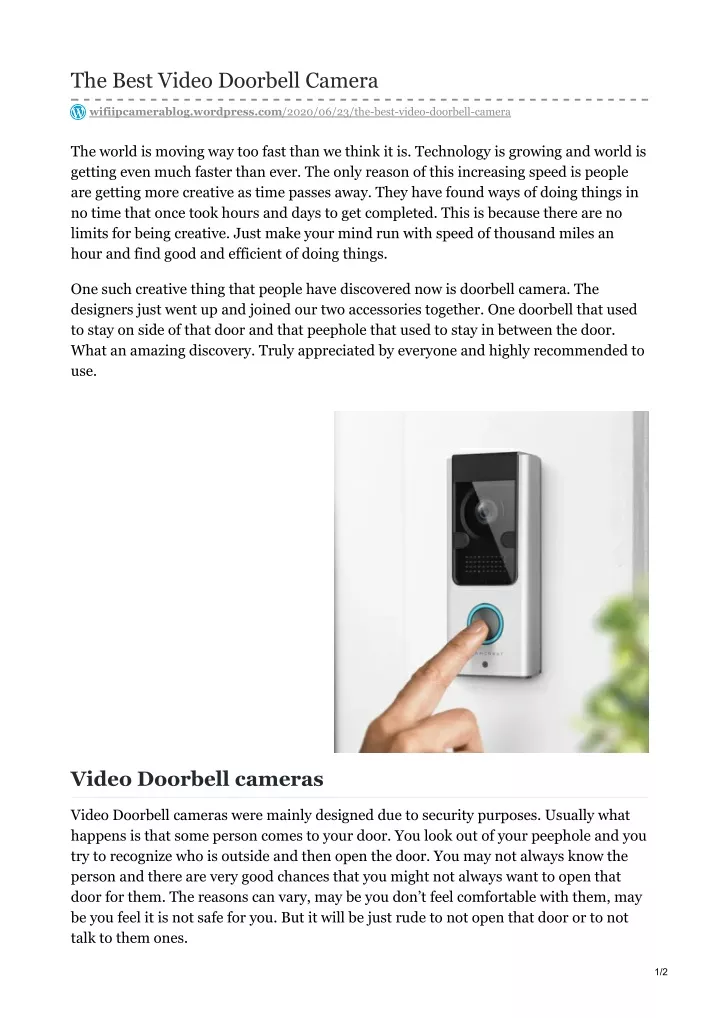 the best video doorbell camera