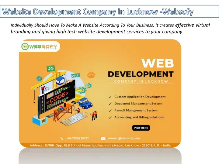 website development company in lucknow websofy