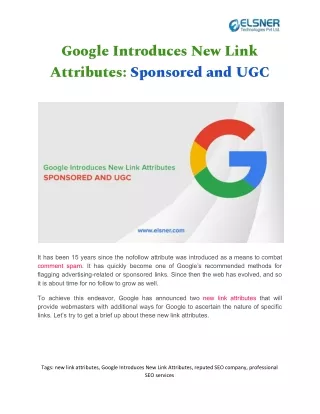 google introduces new link attributes sponsored