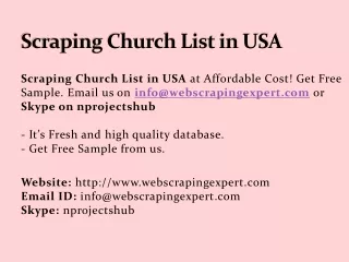 scraping church list in usa