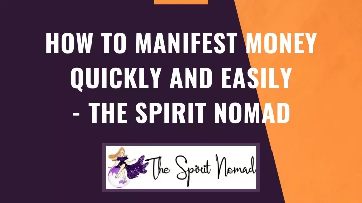 how to manifest money quickly and easily