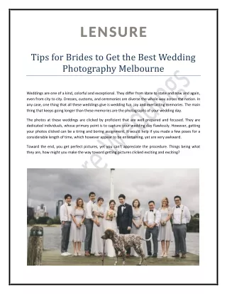Best Wedding Photography Melbourne