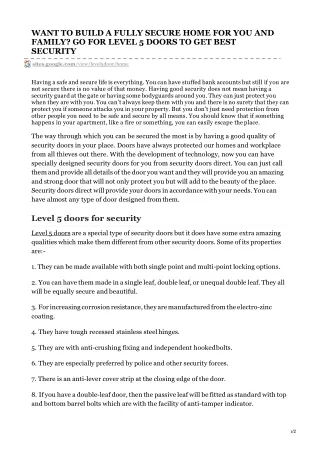 want to build a fully secure home