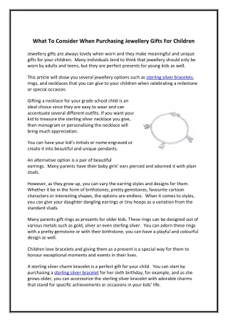what to consider when purchasing jewellery gifts