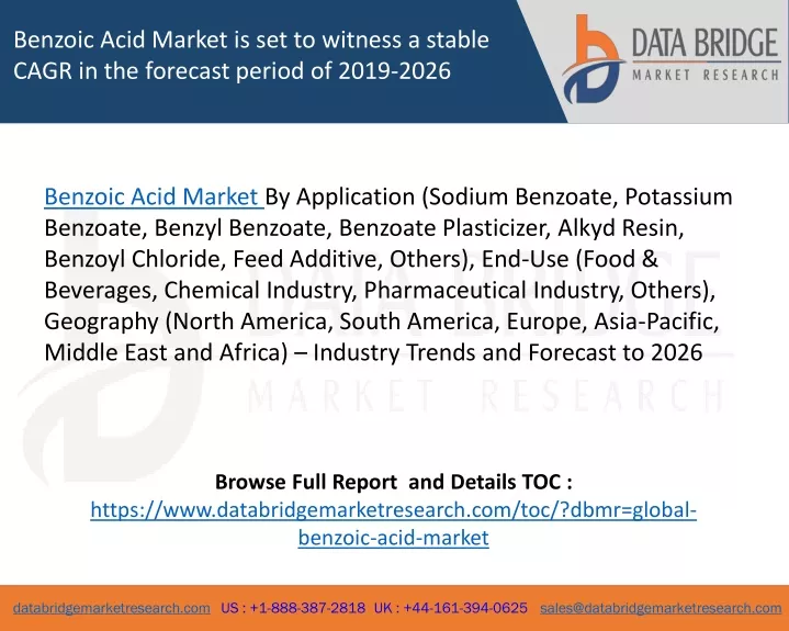 benzoic acid market is set to witness a stable